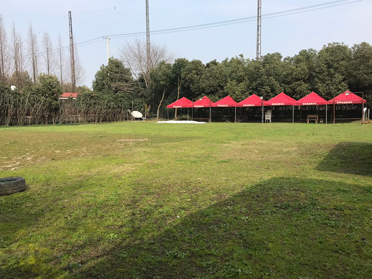 大门草坪停车场
